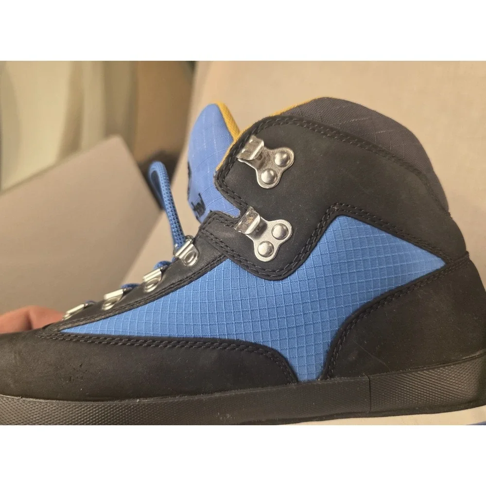 Timberland Euro Hiker Black Nubuck And Blue Size 11 Mid Hiker Worn Once
